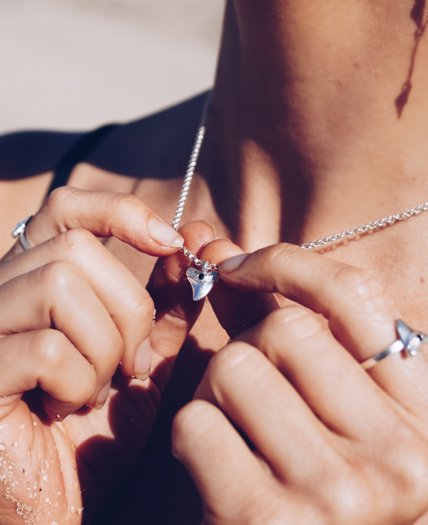 Apex Pendant Necklace - SILVER with BLACK ONYX STONE